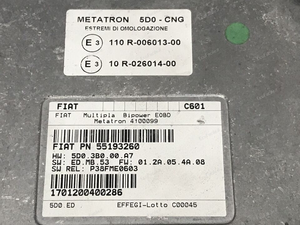 Ecu fiat multi bipower metatron 4100099 55193260