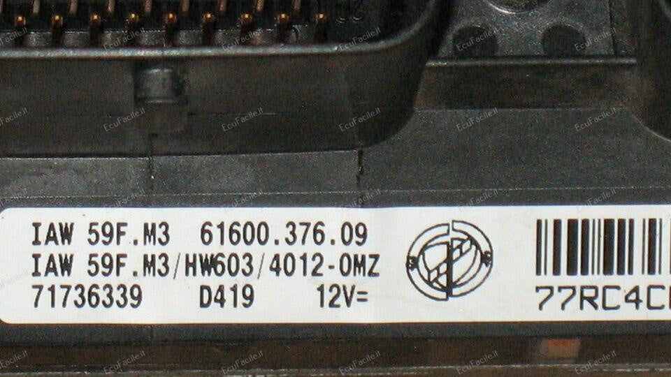 ECU FIAT PUNTO II 1.2 8V IAW 59F.M3 HW603