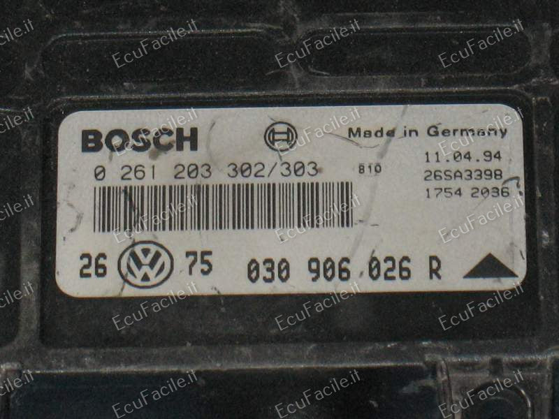 ECU CENTRALINA VW GOLF POLO 1.4 030906026R 0261203302/303