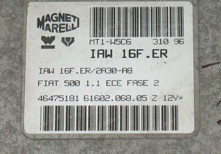 FIAT CINQUECENTO 500 1.1 IAW16F.ER IAW 16F.ER/2A30-A8 Vergine