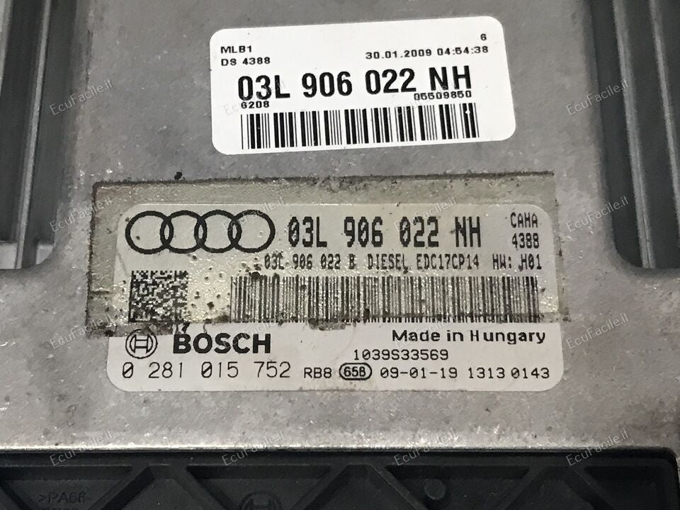 ECU AUDI A4 Q5 2.0 TDI 03L906022NH 0281015752 EDC17CP14