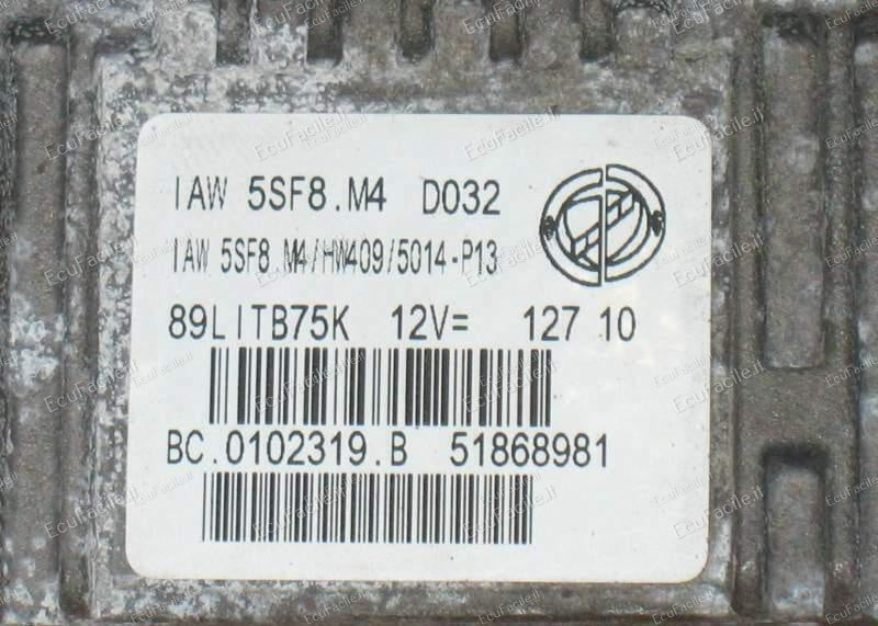 Ecu FIAT PANDA FIAT 500 hw409 IAW 5SF8.M4 HW409 51868981 IAW 5SF8 51899838