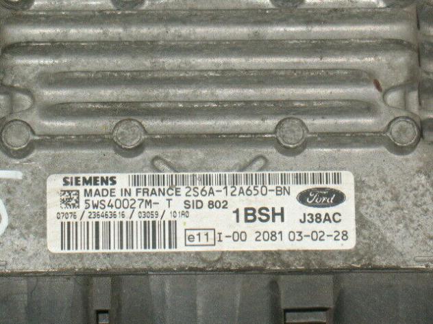 ECU FORD 1.4 TDCI SID 802 5WS40027M-T 2S6A-12A650-BN 1BSH