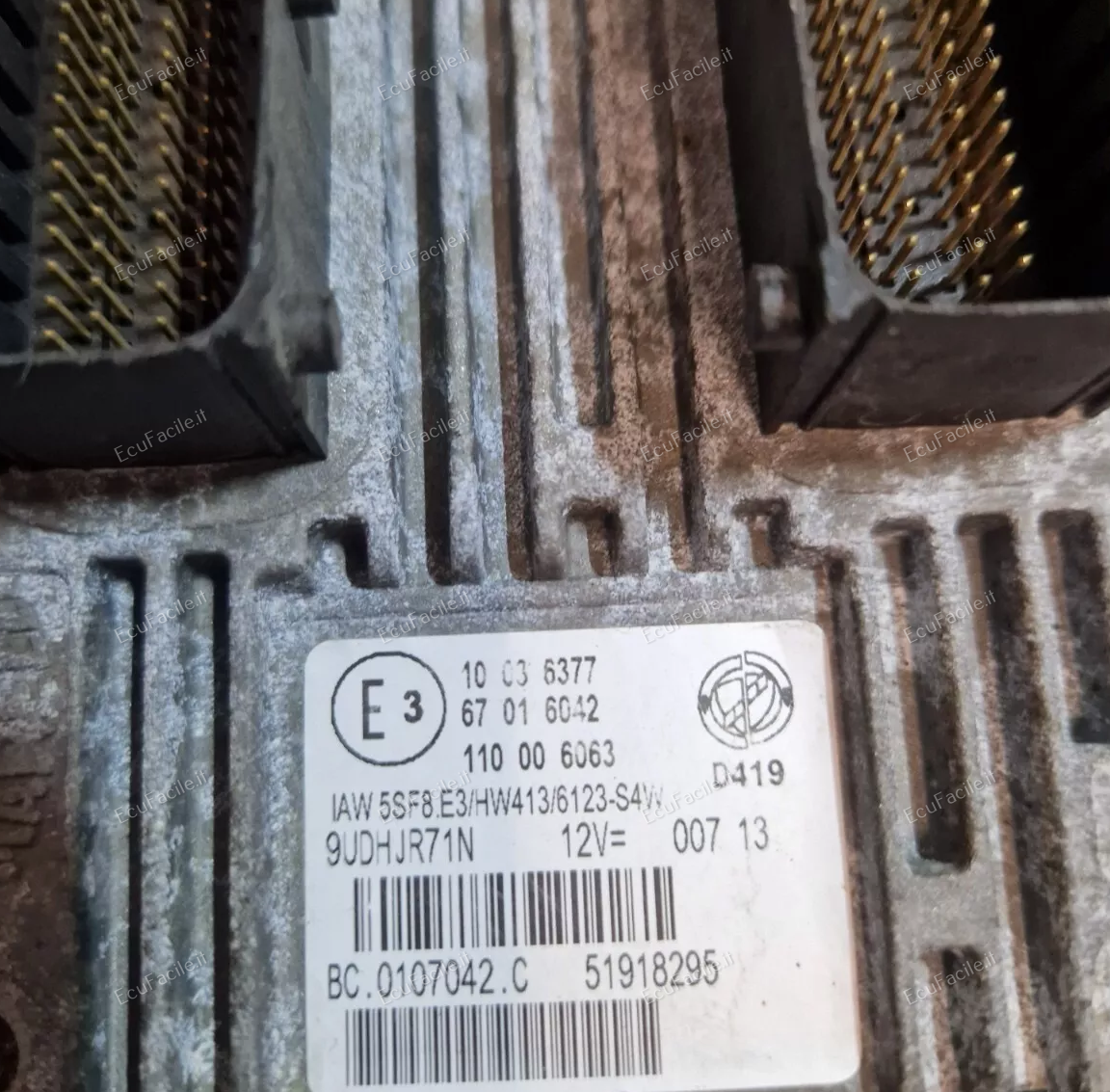 ECU CENTRALINA FIAT 500 IAW 5SF8.E3 HW413 51918295