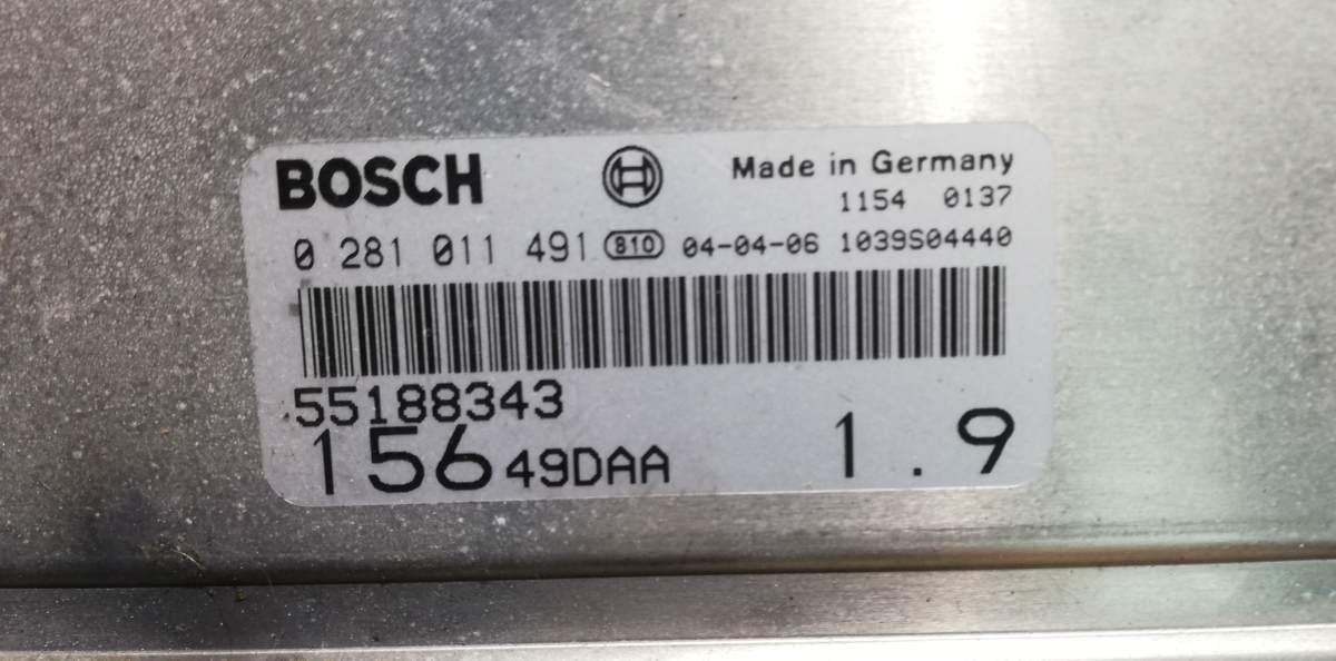 ECU 0281011491 BOSCH 55198489 FIAT EDC 15C7 ALFA 156 1.9 JTD.