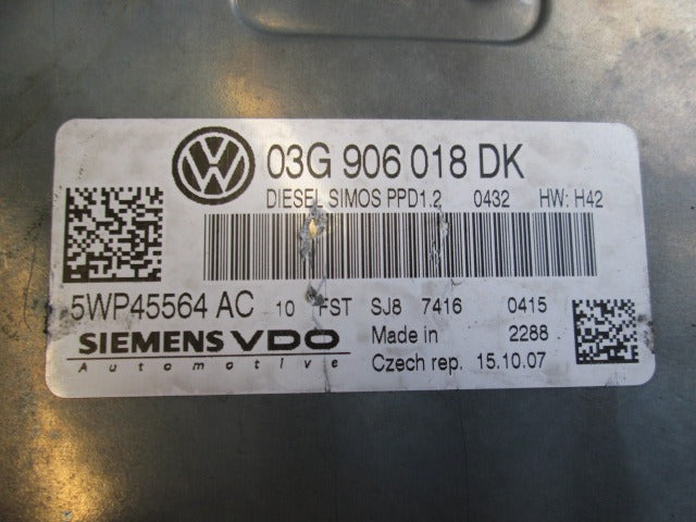 ECU SEAT LEON 2.0 TDI SIMOS PPD1.2 HW:H32 03G906018DK 5WP45564AC