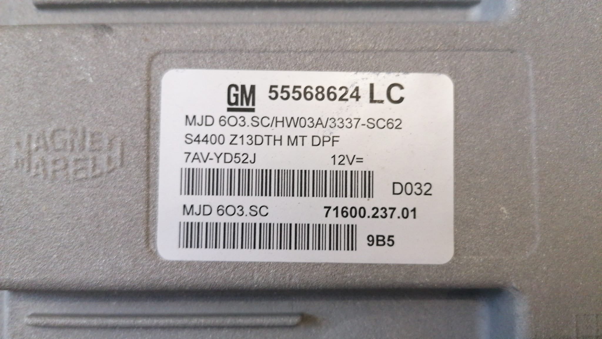 ECU CENTRALINA OPEL CORSA D 1.3 55568624 LC HW03A MJD 603.SC 3337