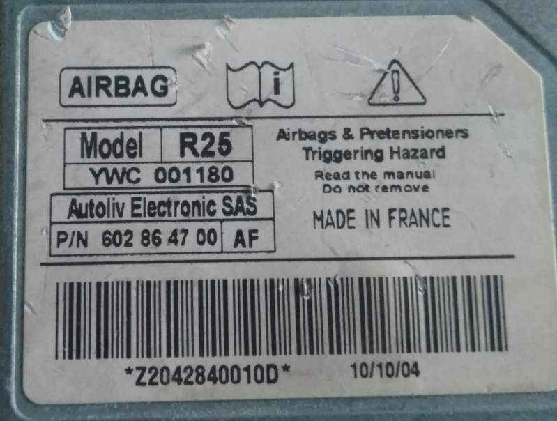 ROVER 25 AIRBAG 602864700 PN 602864700 AF YWC001180