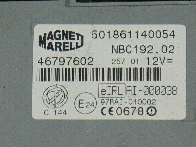 Kit ecu body computer fiat stilo 1.6 16v 46797602 501861140054