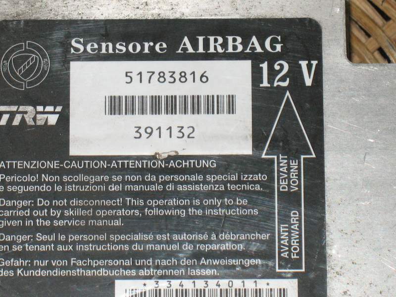 AIRBAG FIAT IDEA 1.2 TRW 51783816 391132