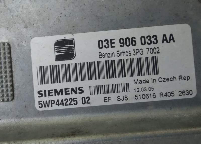 KIT ECU CENTRALINA SEAT IBIZA 1.2 03E906033AA 5WP44225 02
