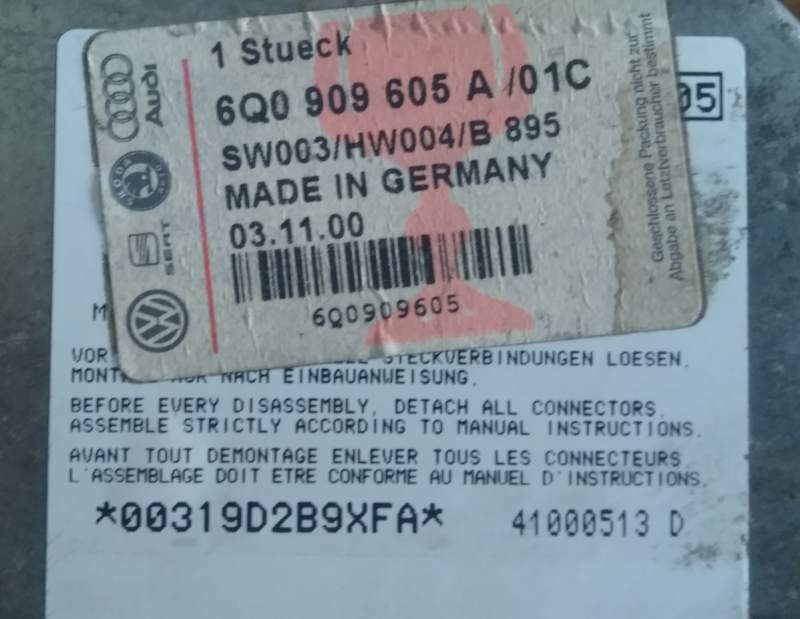 Vw beetle airbag centralina 6q0909605a 01c 5wk42867