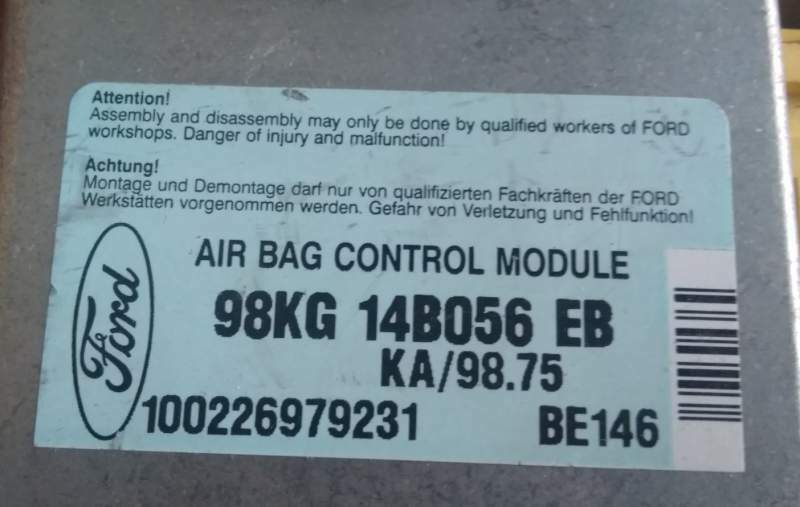 ECU AIRBAG FORD KA (RB) [00-04 98KG14B056EB KA9875 BE146