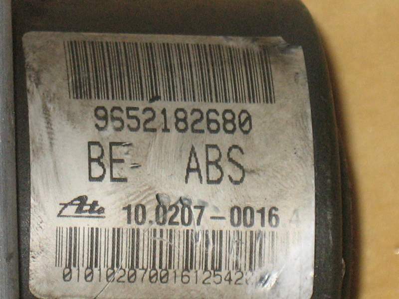 Citroen C2 C3 C4 9652182680 BE ABS ATE:- 10.0207-0016.4