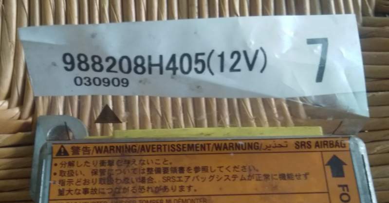 Centralina airbag nissan x trail 988208h405 12v 7