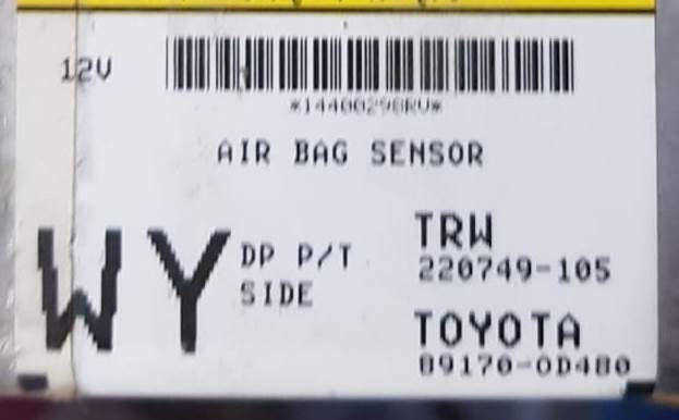 891700D480 centralina airbag toyota yaris 1.4 D-4D 8V 90CV