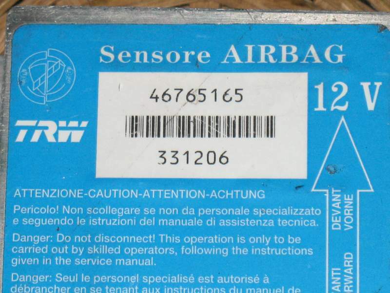 ECU AirBag TRW - 331206 - 46765165 - Fiat Palio Siena STRADA