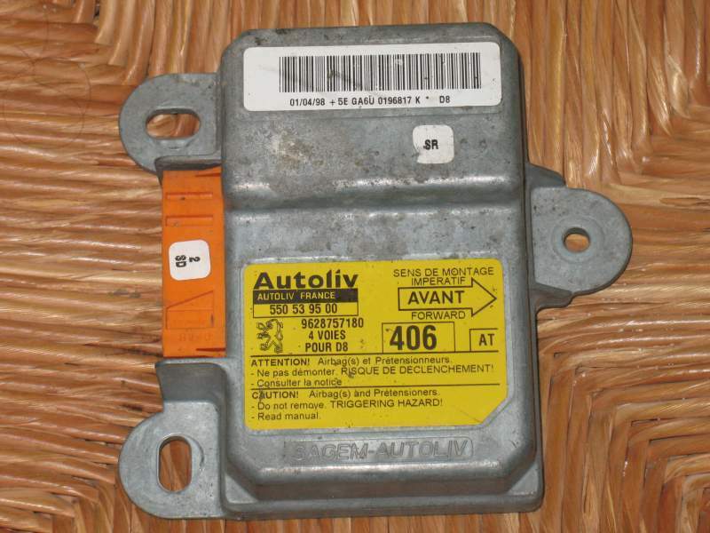 PEUGEOT 406 95-04 Autoliv Airbag ECU 550539500 9628757180