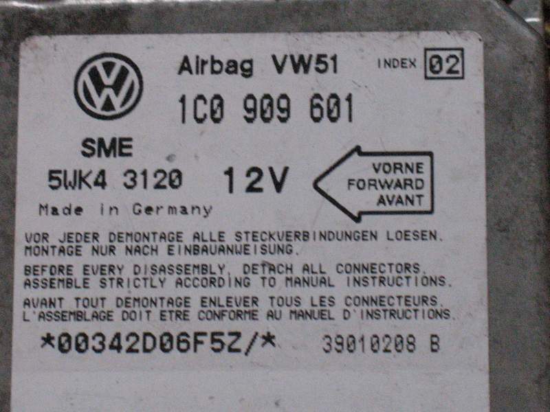 Airbag vw polo siemens 5wk43120 1c0909601 VW Skoda Seat