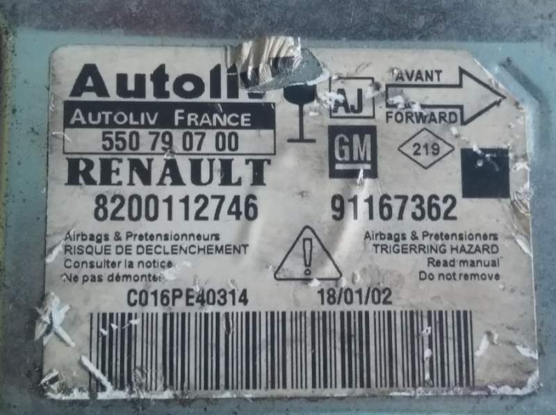 Renault Trafic Vivaro AIRBAG 8200112746 91167362