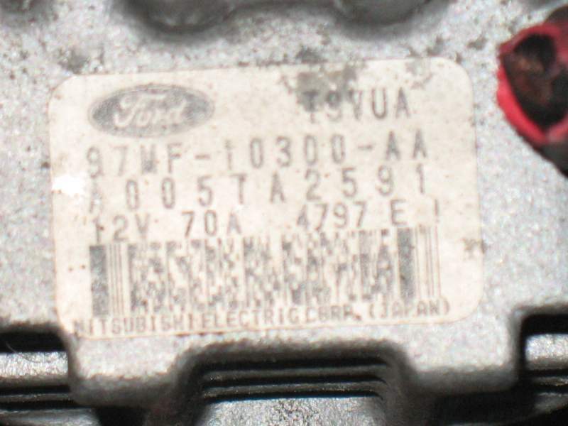 Alternatore Ford fiesta Puma X reg 1.7 97MF-10300-AB T9VUA 70A