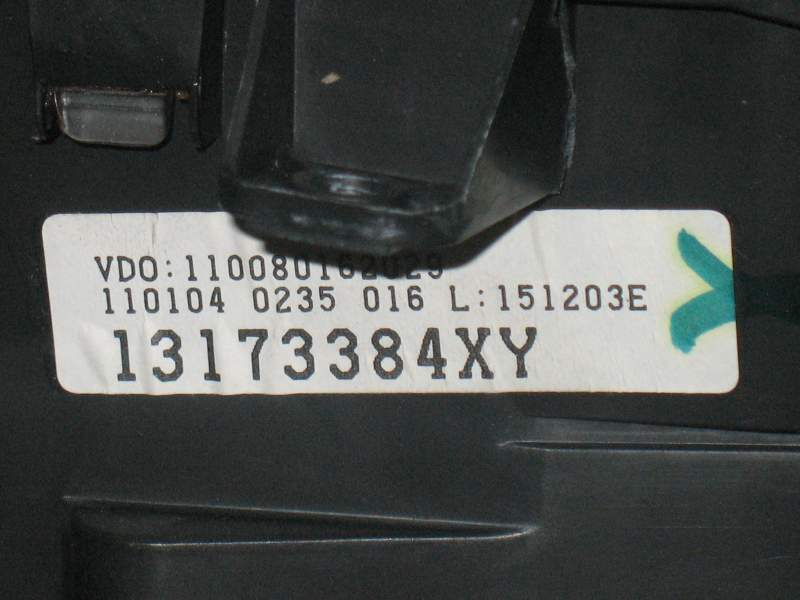 QUADRO STRUMENTI OPEL MERIVA 1.6 5DR Tachimetro VDO 13173384XY