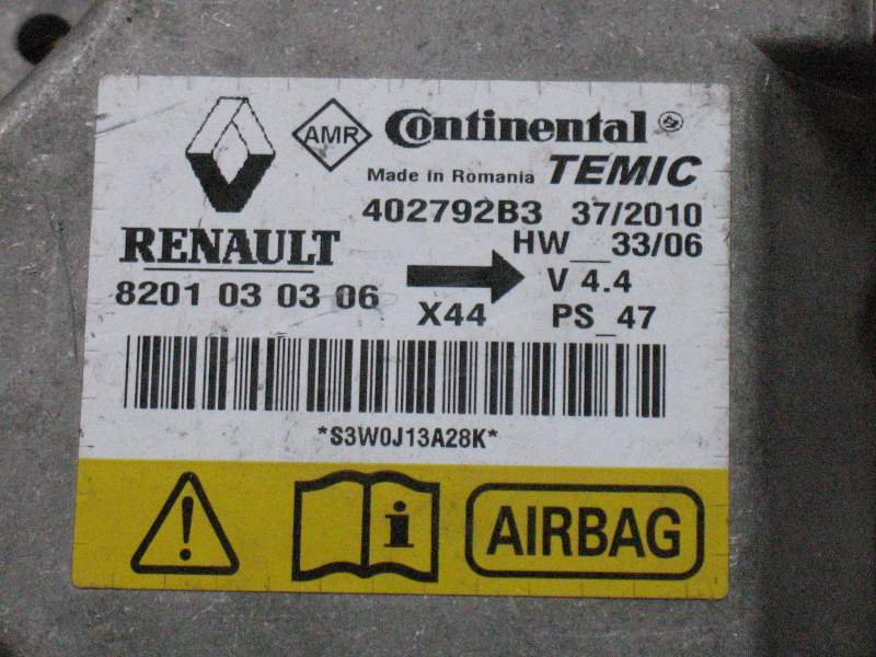 Airbag renault twingo continental 402792b3 8201030306