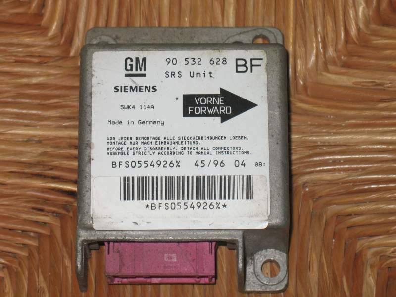 Ecu Airbag 5WK4114A 90532628 BF Opel Corsa B Combo B 93-00