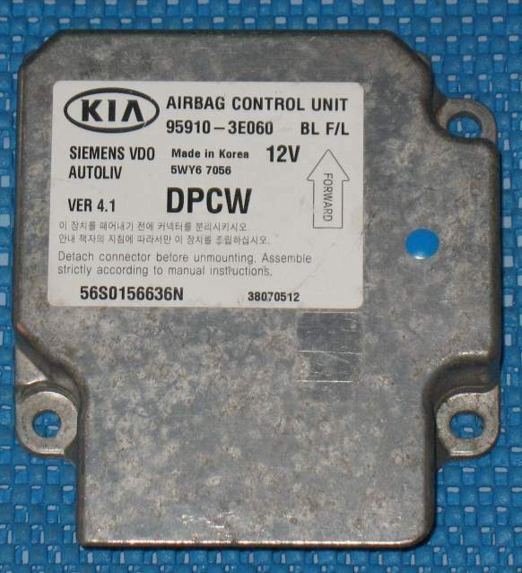 Ecu airbag 95910-3e060 siemens vdo autoliv kia 5wy6 7056 kia