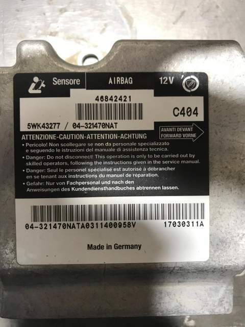 AIRBAG Alfa Romeo 147 FIAT 46842421 Siemens VDO 5WK43277
