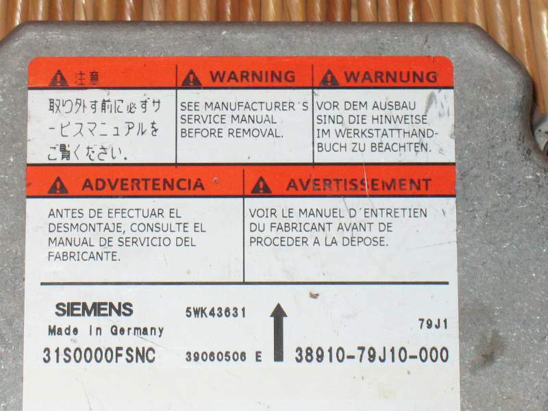 ECU airbag FIAT 16 Sedici '07 SIEMENS 5WK43631 38910-79J10-000