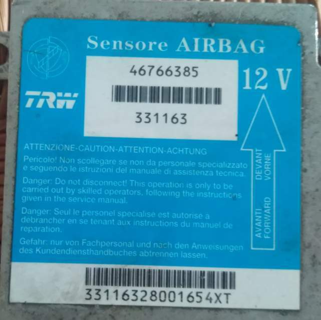 Fiat punto airbag ecu trw 46766385 331163