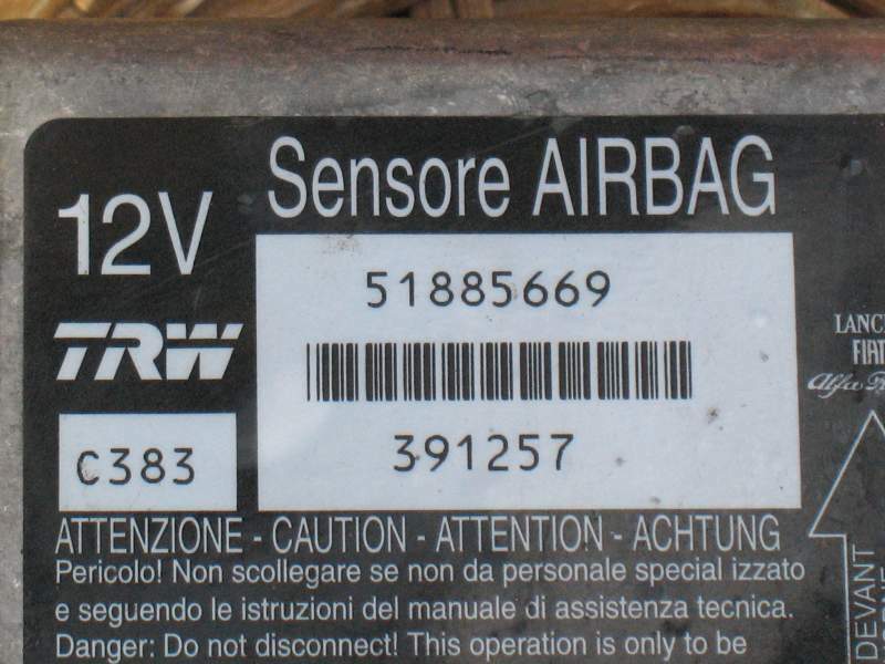 AIRBAG fiat panda 1.4 benzina, 51885669 391257 C383