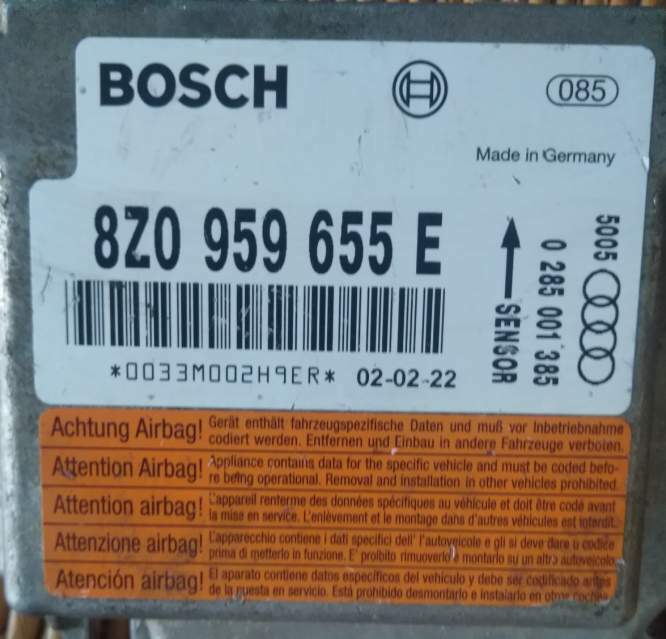 Centralina Airbag Bosch Audi A2 8Z0959655E 0285001385