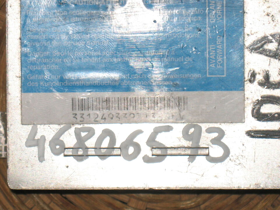 Centralina airbag 46806593 fiat punto 188
