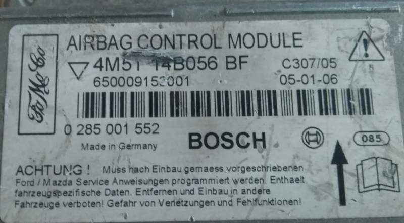 Centralina Airbag Ford Focus 2007 4M5T14B056BF 0285001552
