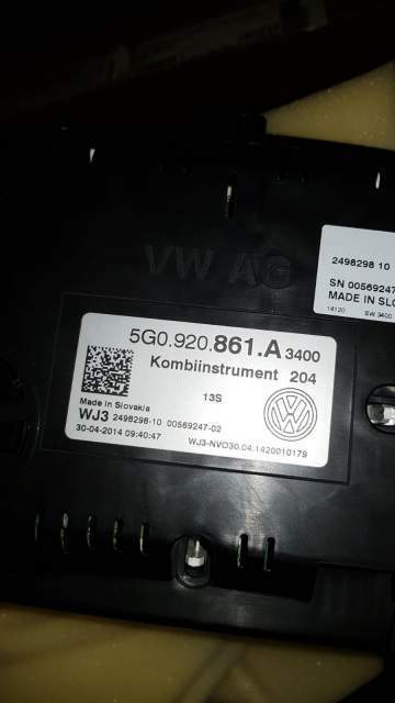 Tachimetro quadro strumenti volkswagen GOLF 7 VII 5G0920861A VW