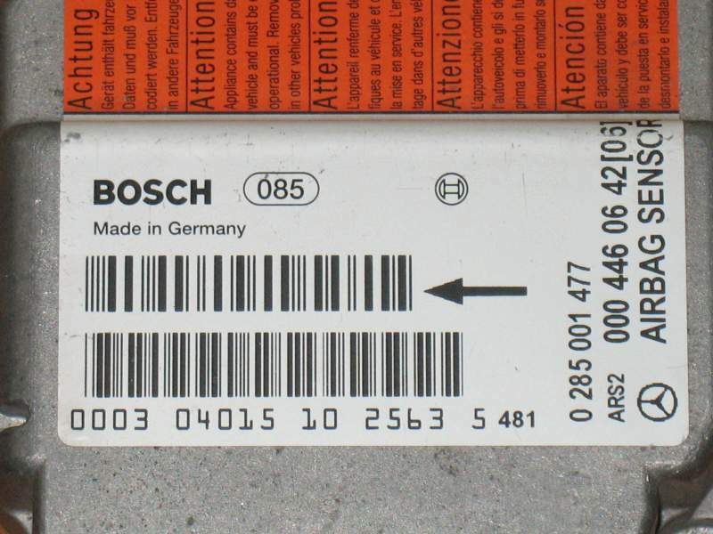AIRBAG Mercedes Sprinter 2.7CDI W901 95-06 BOSCH 0285001477