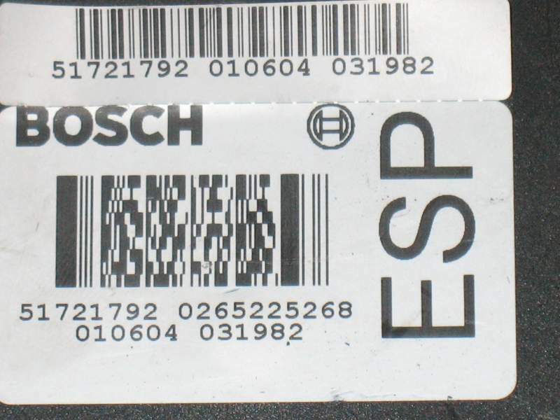 ABS ESP Alfa Romeo GT 0265225268 51721792 0265950121