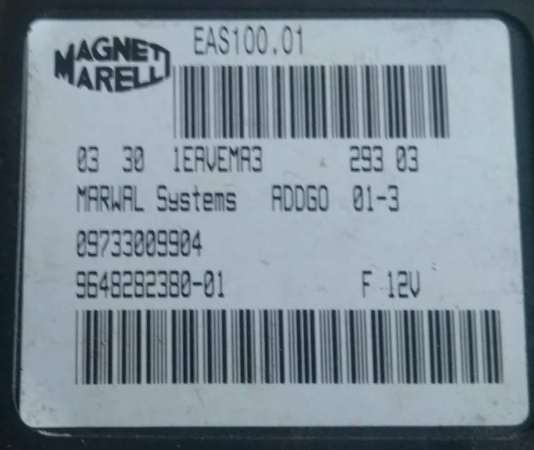 Control module peugeot citroen ulysse 964828238001 09733009904