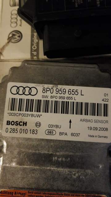 ECU AIRBAG Audi A3 - 8P0959655L Bosch 0285010183