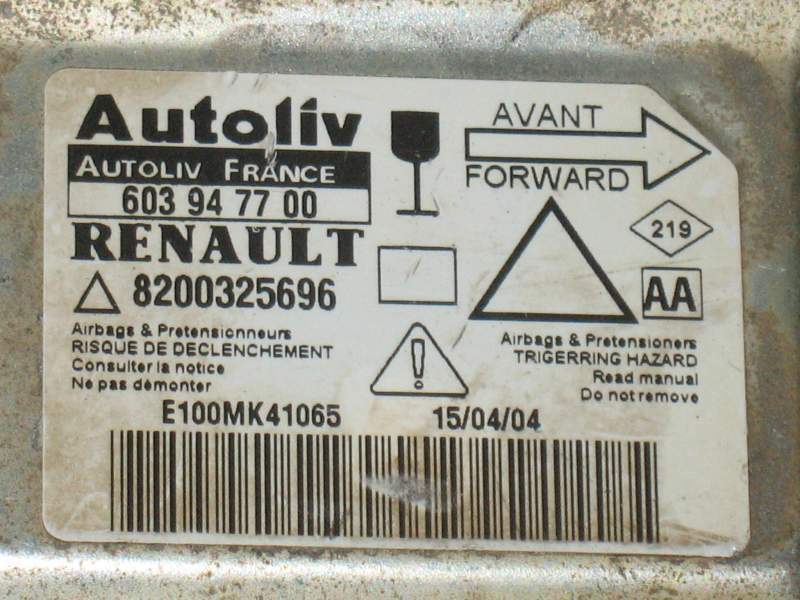 Airbag 8200325696 Renault Laguna II Grandtour 2,2 DCI 603947700