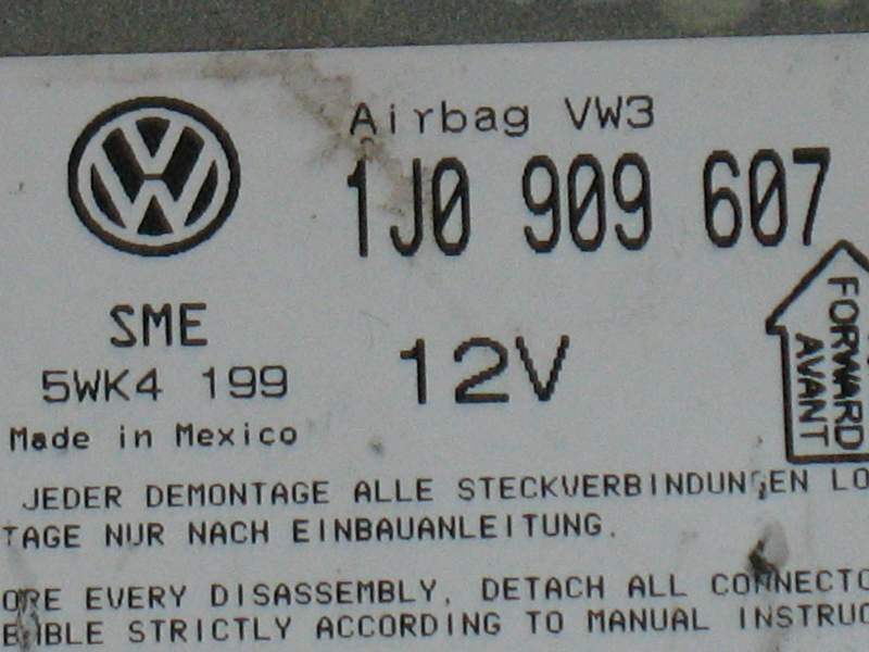 Centralina Air Bag VW3 VW 1J0-909-607 Siemens 5WK4-199