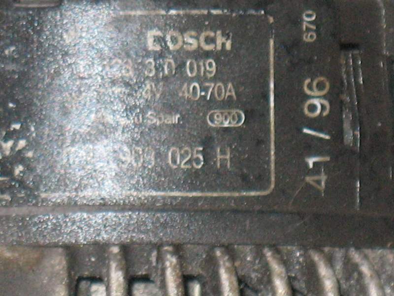 Alternatore VW seat skoda 70a 14v BOSCH 0123310019