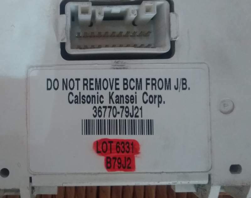 ECU BODY SUZUKI SX4 FIAT SEDICI 1.9 JTD 3677079J21 36770-79J21