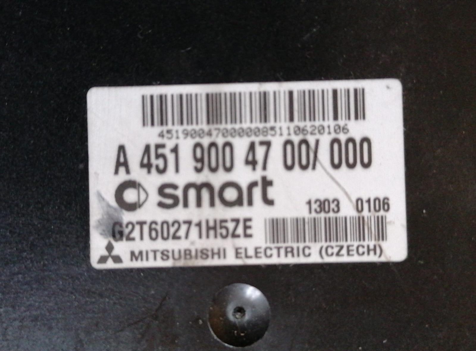 ECU SMART A4519004700 / 000 A 451 900 47 00 G2T60271H5ZE