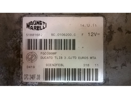 Ecu fiat ducato 3.0 jtd boxer marelli 51881682 cfc348f.08