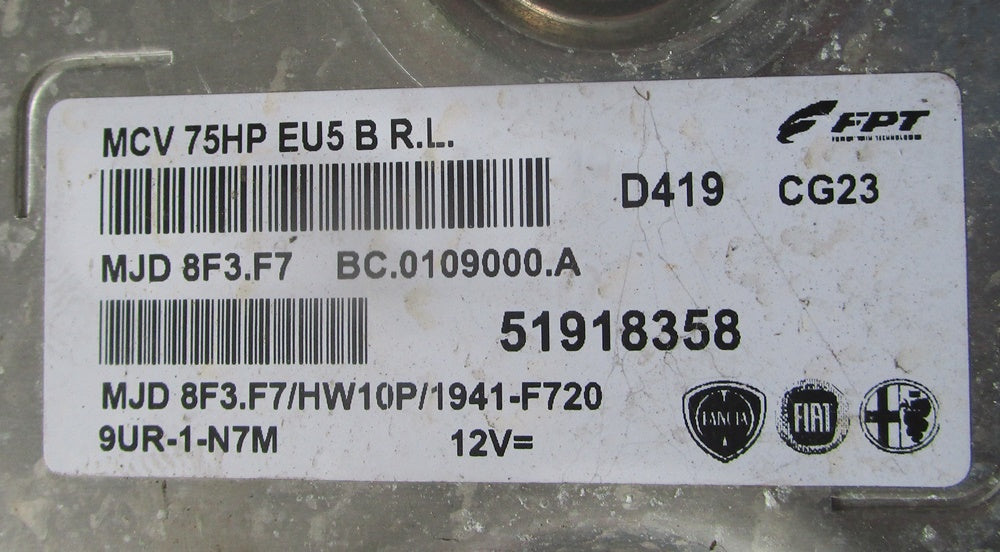 51918358 MJD8F3.F7 ECU MOTORE 1.6 FIORINO QUBO HW10P