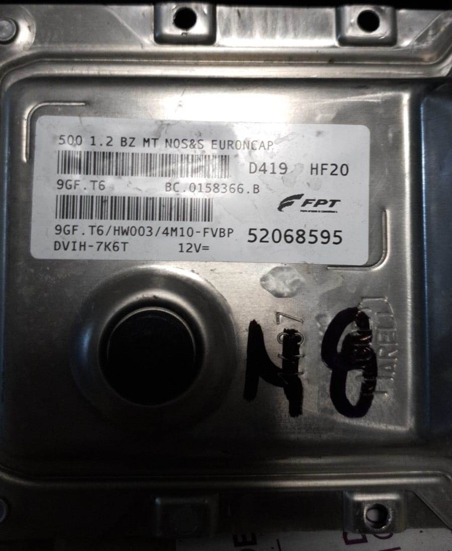 ECU FIAT 500 1.2 BENZINA FPT 52068595 HW003 9GF.T6 4M10FVBP