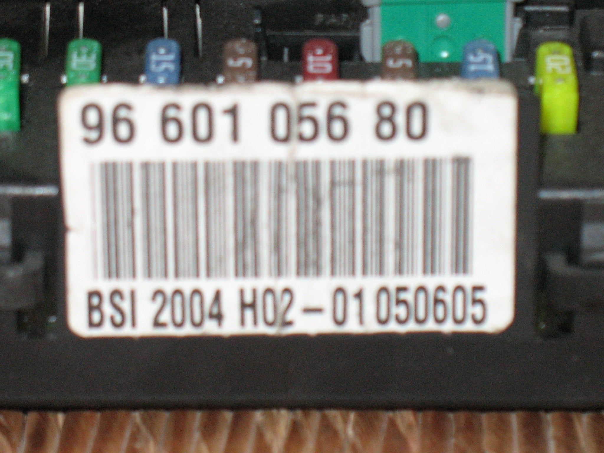 Citroen peugeot johnson BSI 2004 H02-01 9660105680 28113342-6A